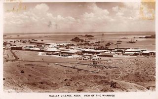 Maala,  Aden,  Yemen,  Village,  Harbor,  Wharves Overview,  Real Photo Pc 1951