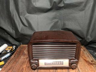 General Electric Ge Model 102 Vintage Art Deco Bakelite Vacuum Tube Radio
