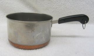 Vintage Revere Ware Measuring 1 Cup Mini Pot Sauce Pan Butter Warmer Copper Clad