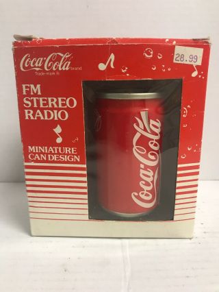Coke Coca - Cola Can Fm Stereo Radio Miniature Can Design Collectable