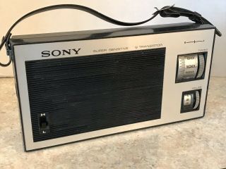 Vintage Sony Sensitive 9 Transistor Radio Model 6r11