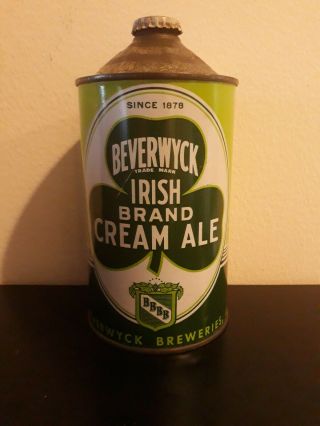 Cone Top Beer Cans Beverwyck Irish Cream Odd Size.  Very Sweet Yummy