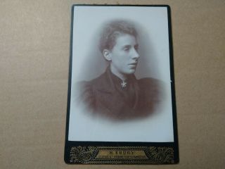 Cabinet Card Photograph Of A Lady By H Ebury Of Kidderminster