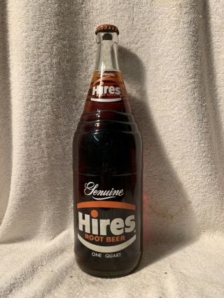 Full 32oz Hires Root Beer Acl Soda Bottle Evanston,  Illinois
