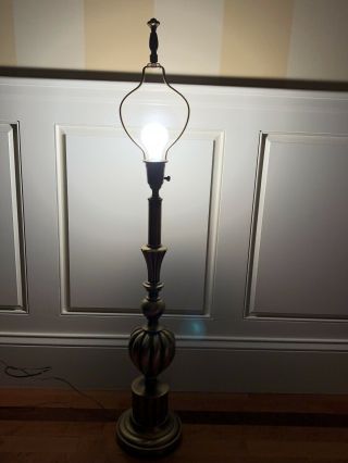 Vintage Hollywood Regency Brass Rembrandt Lamp Tall 29 