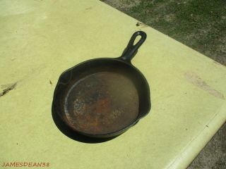 Vtg Wagner Ware Sidney 3d - 0 - Cast Iron Double Spout Skillet Frying 6 Inch Pan