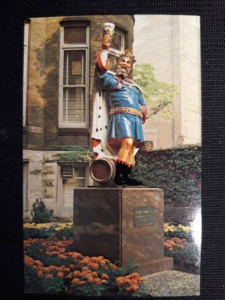 King Gambrinus Statue From Pabst Brewery In Milwaukee Wisconsin Post Card
