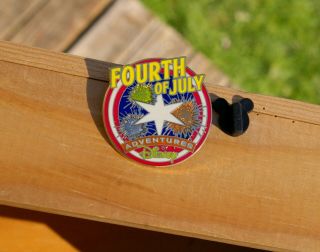 Fourth Of July Adventures By Disney Gold Tone Metal & Enamel Lapel Pin Pinback