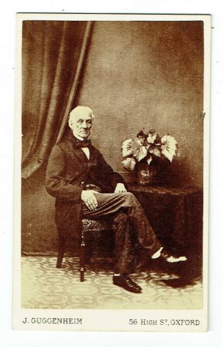 Victorian Cdv Photo Elderly Man Seated Oxford Photographer