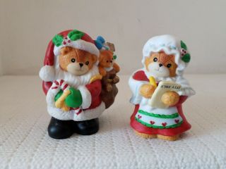 1994 Lucy And Me Bears Mrs Claus With Christmas List Mr Claus With Toy Sack