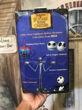 Nightmare Before Christmas Jack Skellington and Zero Small Pewter Desk Lamp. 3