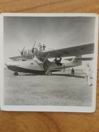 Orig 4x4 " Ww2 Photo Pby Australian Seaplane Parked