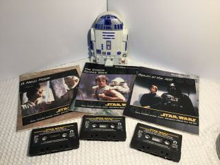 Star Wars R2 - D2 Tape Cassette Player With 3 Read Along Tapes And Books Disney