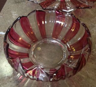 RESERVED Vintage Westmoreland Red Lotus Bowl and Underplate Label 2 Piece Set 3