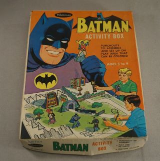 Rare 1966 Batman Activity Box Punchouts - Whitman