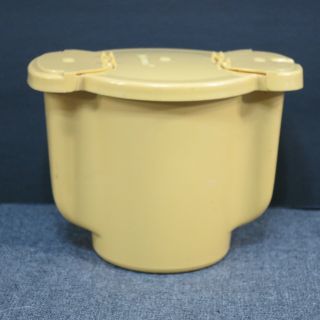 Vtg Tupperware Sugar Bowl Container Dual Flip Lid Harvest Gold 577 578 579 580