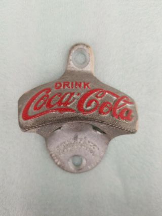 Vintage Coca Cola Coke Wall Mount Bottle Opener Cast Iron Germany