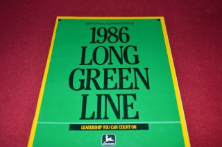 John Deere 1986 Long Green Line Buyers Guide Dealer 