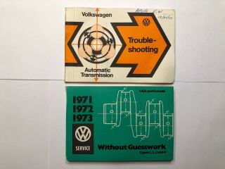 1973 Volkswagen Service Manuals (vw Service Without Guesswork,  Automatic Trans)