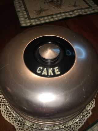 Kromex Cake Dome And Glass Plate