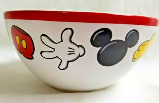 Disney Mickey Mouse Ceramic Soup Salad Cereal Bowl Whimsical Hidden Design