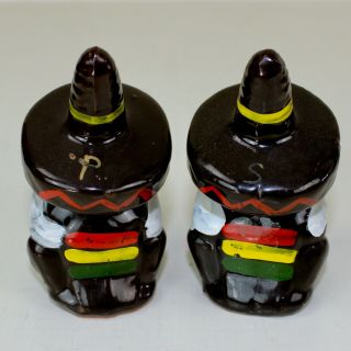 Vintage Salt And Pepper Shakers Man In Sombrero Mexican Southwest