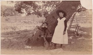 Albumen Photograph England Vernacular Study Of Siblings