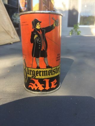 Old Burgermeister Ale Oi Flat Top Beer Can - [read Description] -