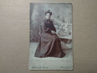 Cabinet Card Photograph Of A Lady By Sydney F Davies Of Stafford