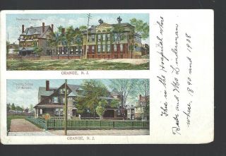 1908 Memorial Hospital Training School For Nurses Orange Nj Multi - View Postcard