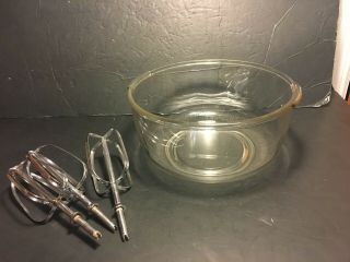 Vintage Sunbeam Mixmaster 12 Speed Stand Mixer Replacement Beaters & Glass Bowl