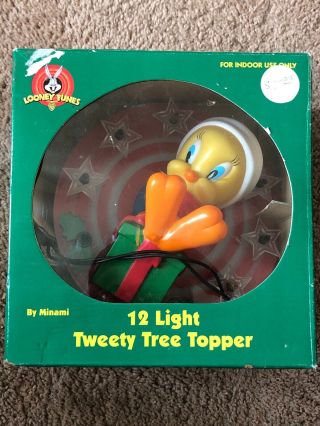 1997 Warner Brothers Looney Tunes Tweety Bird Christmas Tree Topper Nib