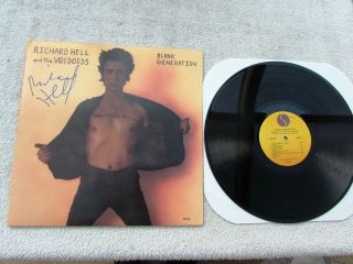 Richard Hell And The Voidoids Lp Blank Generation 1977 Uk Sire Reissue Signed Nm