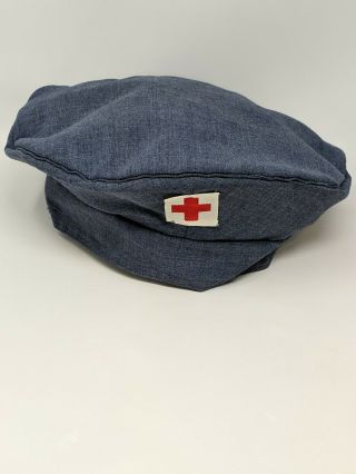 Vintage American Red Cross Volunteer Uniform Hat Cap Howard Uniform With Patch