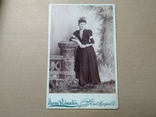 Cabinet Card Photograph Of A Lady By Morrow & Edmonston Of East Liverpool Ohio