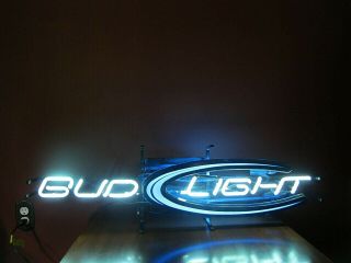 Evertron Bud Light Neon Sign {large} (34 " X 9 ") Anheuser - Busch,  Bar Quality Sign