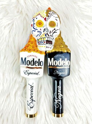 Modelo Especial Day Of The Dead Sugar Skull Set Beer Tap Handles
