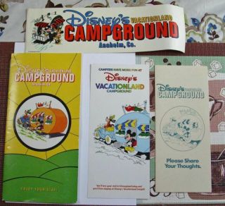 Disneyland Vacationland Rv Park Guide Packet - - Complete - -