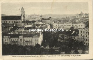 Lithuania Russia,  Vilnius Wilno Wilna,  View From The Castle (1916) Wwi Feldpost