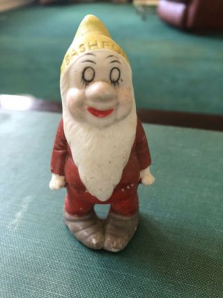 Vintage Walt Disney Productions Snow White Bashful Dwarf Figurine Japan