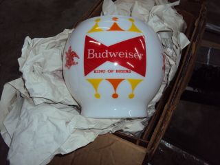 Vintage Budweiser Lamp Sconce Glass Globes Nos Retro 50s 60s