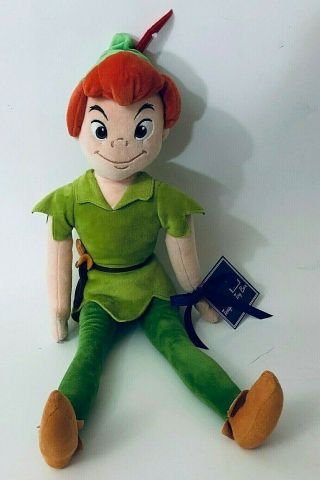 Peter Pan Large 22 " Disney Store Velveteen Plush Stuffed Toy