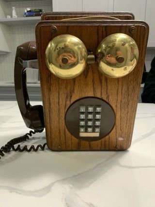 Antique Wooden Wall Mount Western Electric Phone,  Jcpenney