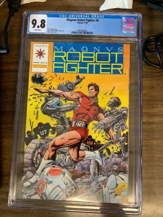 Magnus Robot Fighter 0 Cgc 9.  8 W/ White Pages Nm/mt 1992
