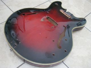 Vintage 1963 EKO Hollow Body Guitar Part for Project Repair 2