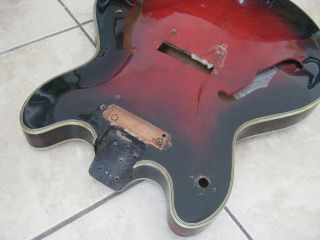 Vintage 1963 EKO Hollow Body Guitar Part for Project Repair 3