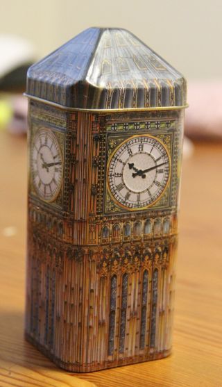 Big Ben English Breakfast Tea Tin Collectable Clock
