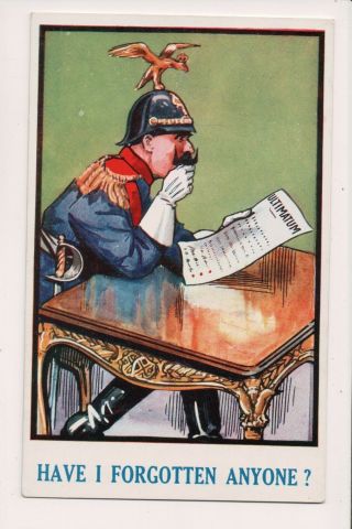 Vintage Postcard Kaiser Wilhelm Ii,  German Emperor King Of Prussia Wwi Military