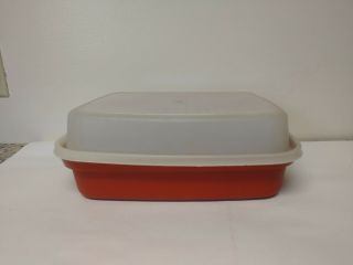Tupperware Large " Season - Serve " Meat Marinade Container 1294/1295 - Paprika
