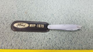 Vintage Ford Motor Company Mvp 1979 Knife And Sheath